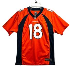Denver Broncos Jersey Nike Peyton Manning Youth Boys XL 18/20 Orange Navy #18